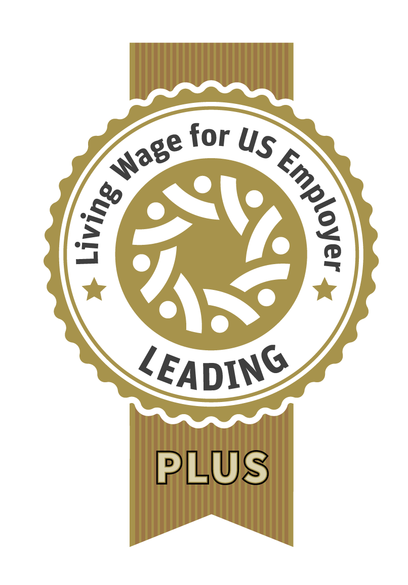 logo for tier 2 plus living wage for us employeer certificate for the aclu of utah.