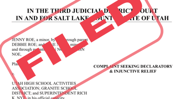 Photo of Roe v. Utah High School Activities Association (2022) legal action filed.