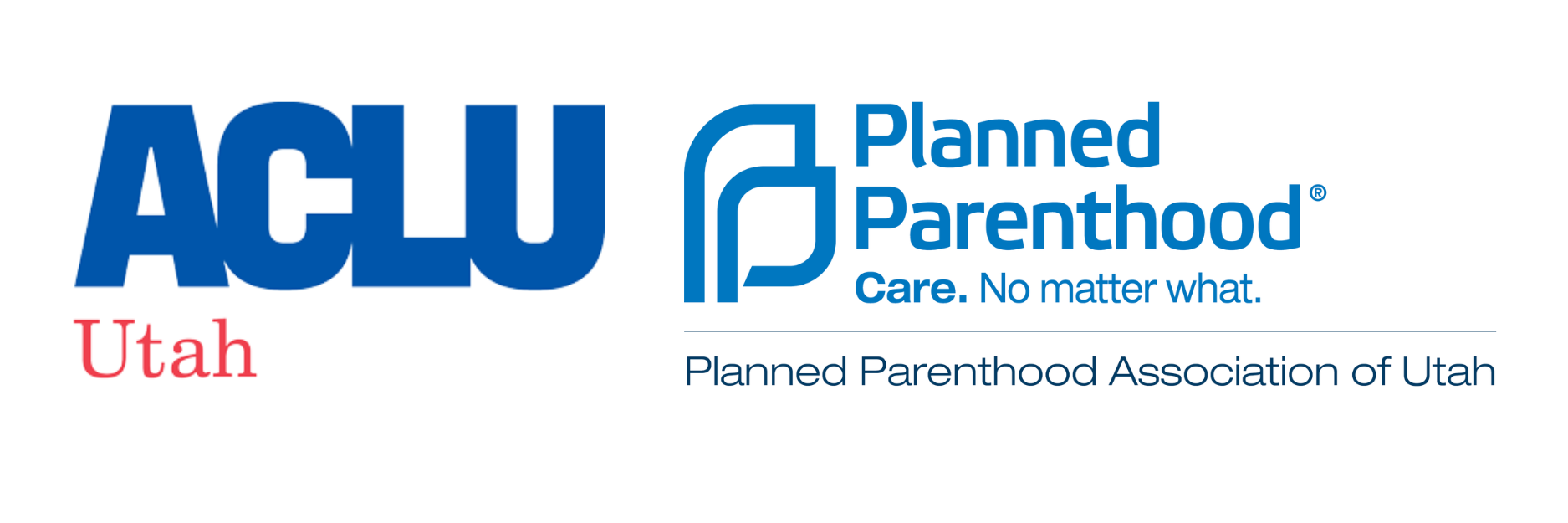 ACLU of Utah logo next to Planned Parenthood Association of Utah logo