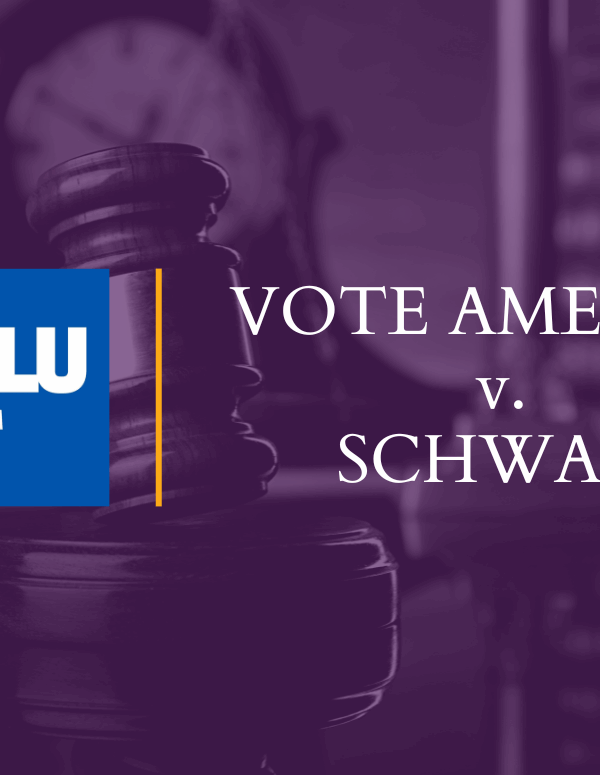 Graphic for Vote America v. Schwab