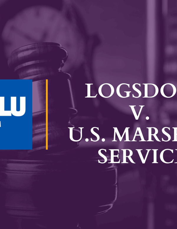 Graphic for ACLU of Utah Amicus Brief in Logsdon v. U.S. Marshal Service