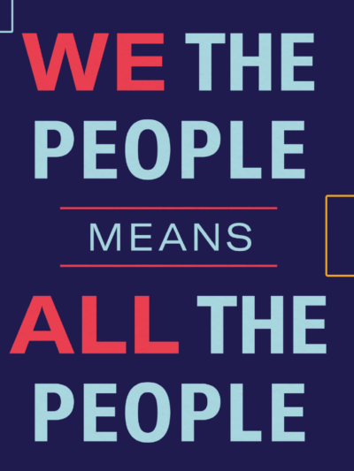 We the People means all the people graphic for the aclu of utah's 2024 annual report.