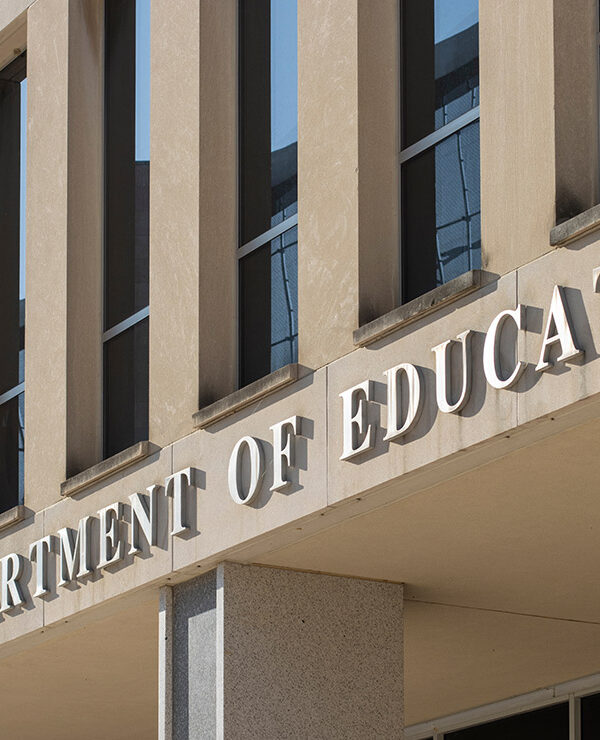 The exterior of the the Education Department (ED) headquarters in Washington, DC.