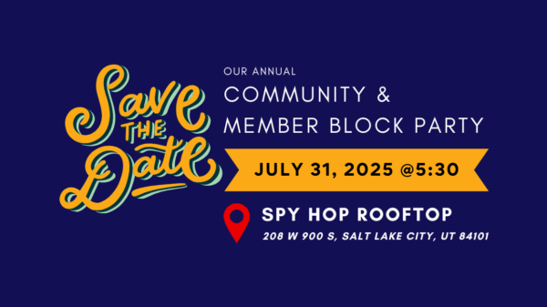 save the date for aclu of utah's community and member block party on July 31, 2025 in Utah.