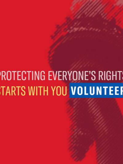 Graphic for ACLU of Utah for volunteering.