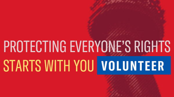 Graphic for ACLU of Utah for volunteering.