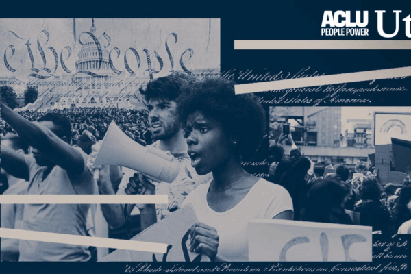 graphic for aclu of utah's volunteer page.