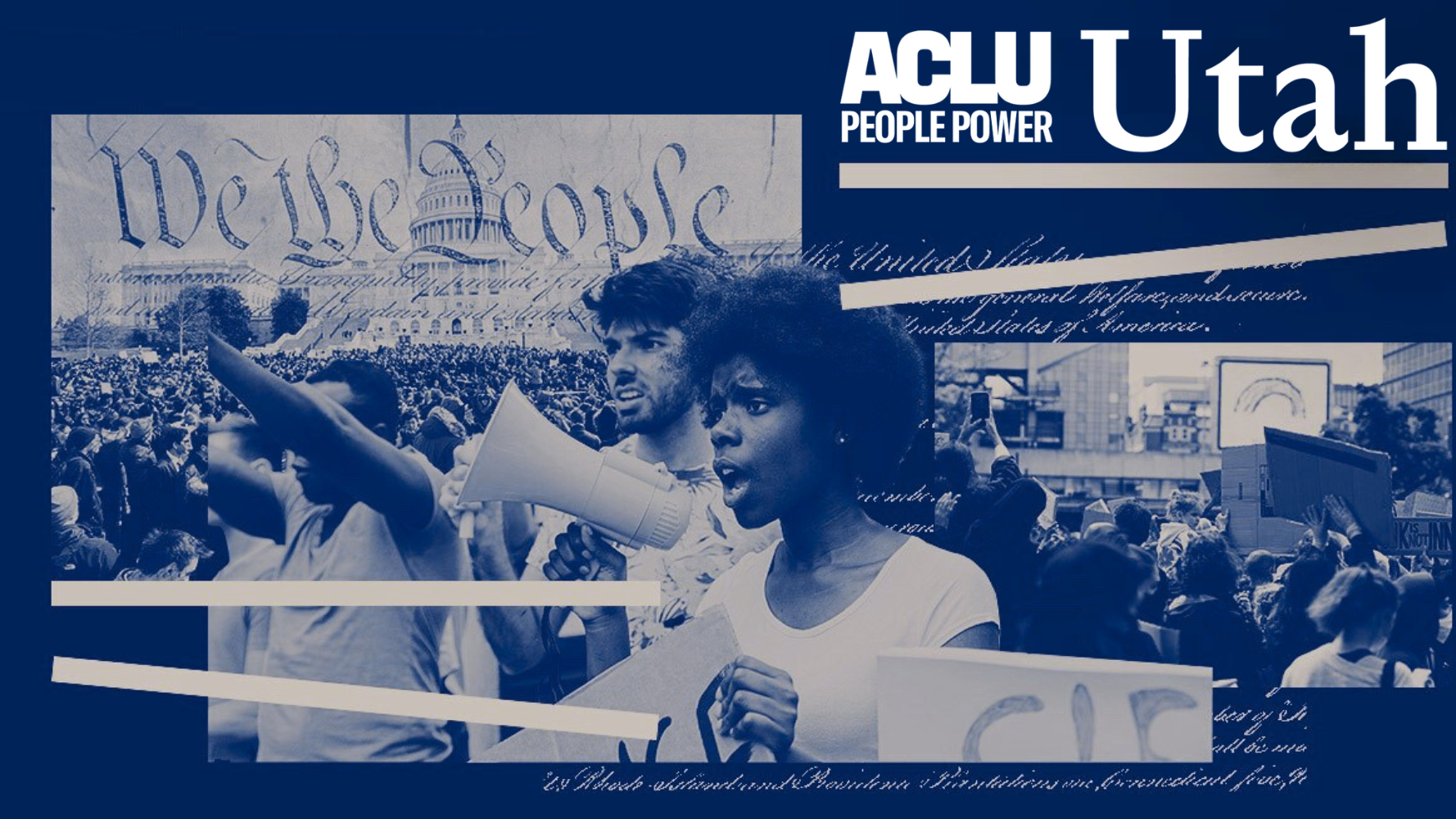 mobile hero graphic for the aclu of utah's volunteer pagge.
