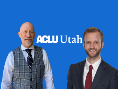 photo of Phil and Adam ACLU of Utah's 2025 Mickey Duncan Award Winners.