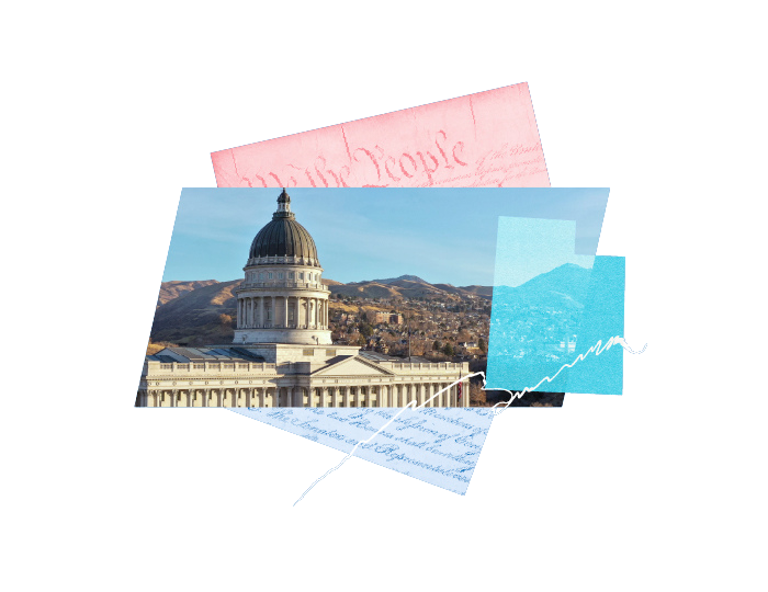 graphic of utah state capitol