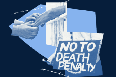 No to the death penalty graphic