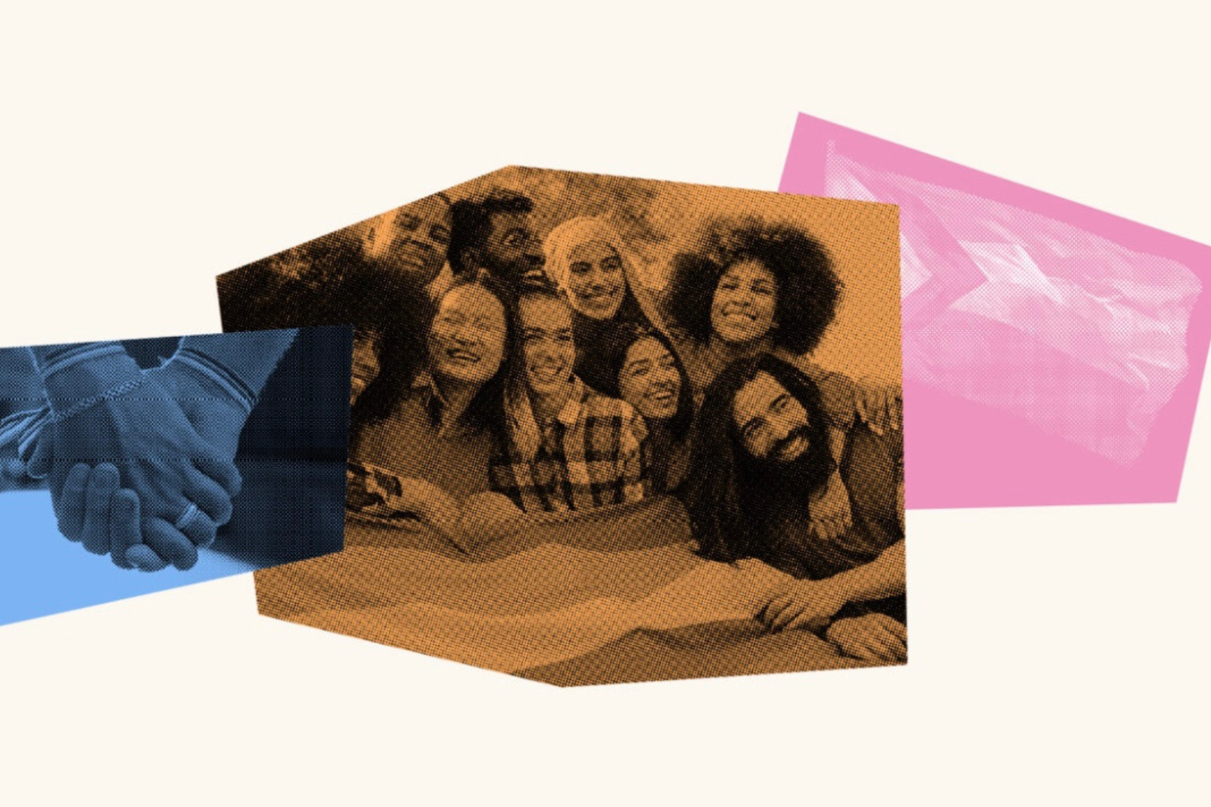 People with pride flags.