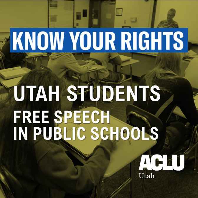 Know Your Rights, students, public schools, K-12, first amendment, student protest
