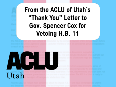 Thank you letter to Gov. Spencer Cox
