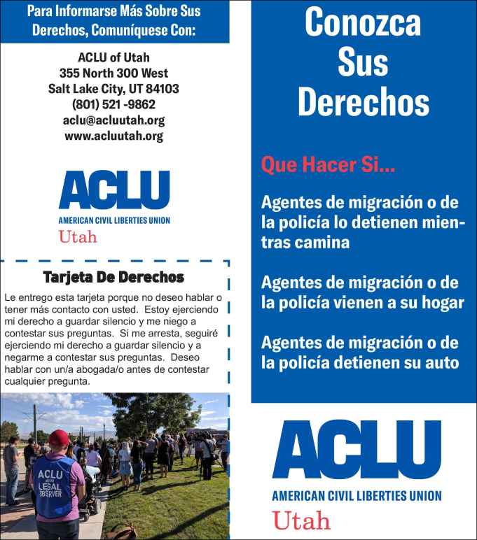 Know Your Rights, Spanish, Espanol, Conozca Sus Derechos, 