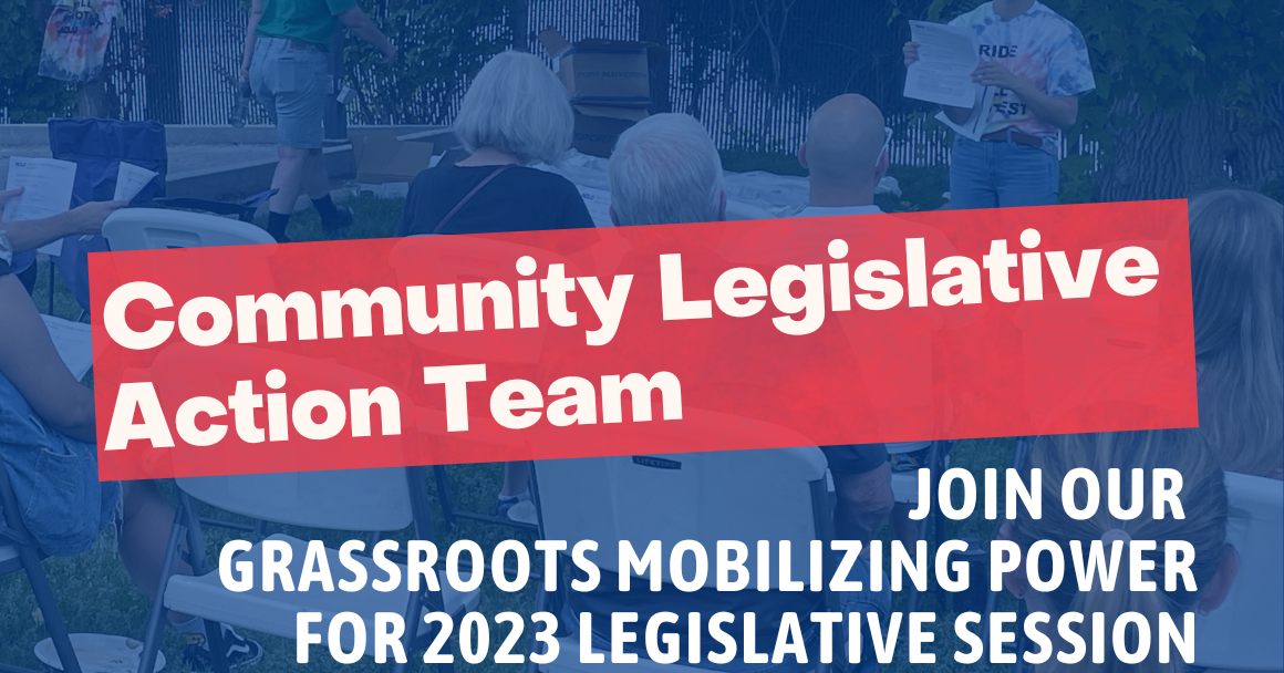 Graphic for community legislative action team.