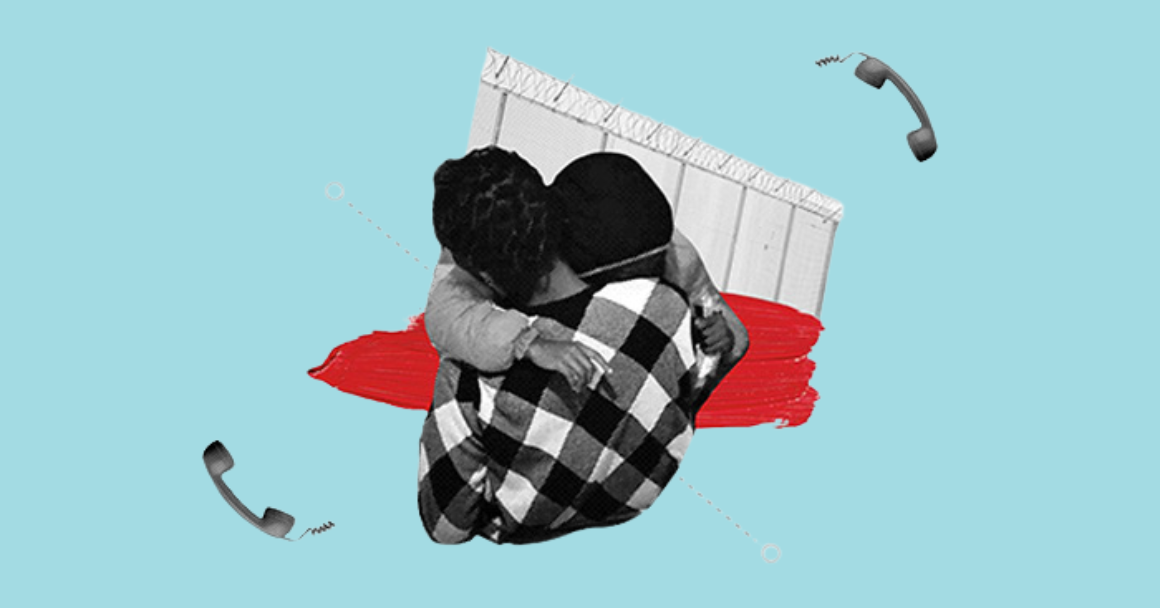 Graphic of a person carrying their child to saftey.