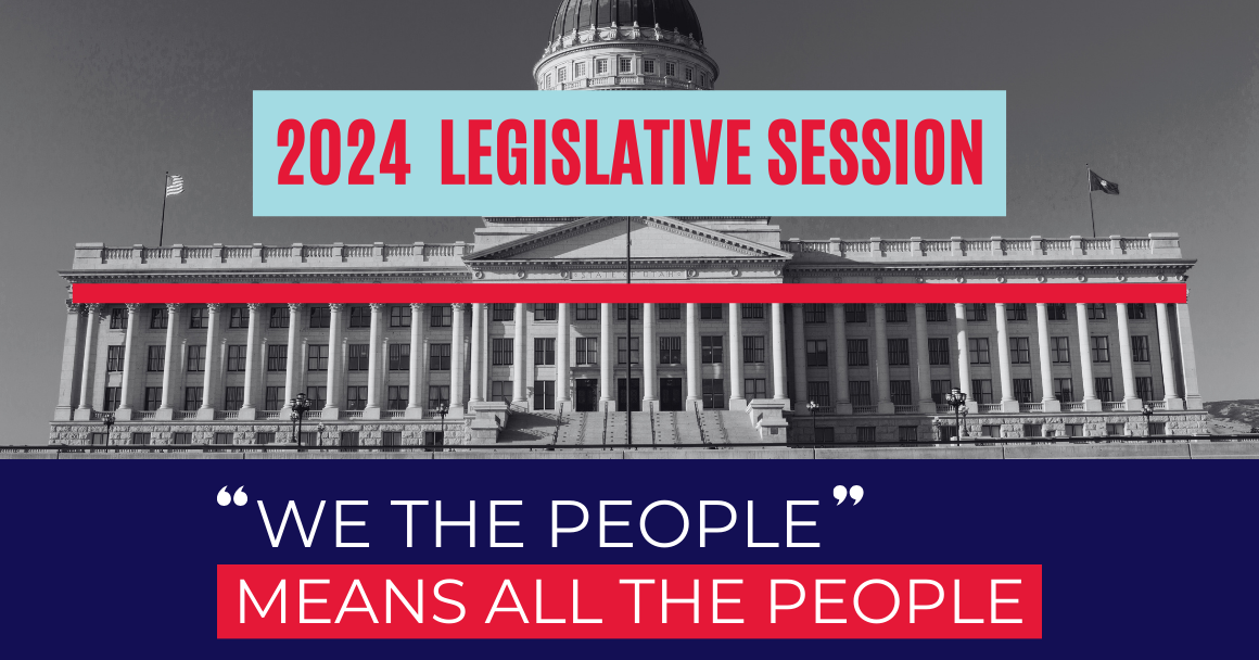 Graphic for 2024 legislative session campaign "we the people" means all the people.