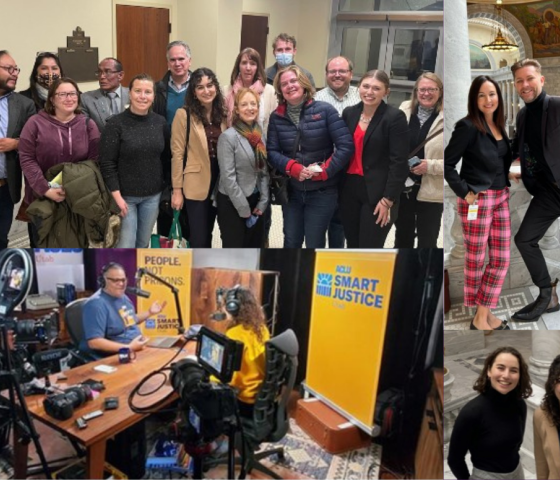 A collage of various staff members of the ACLU of Utah doing work.