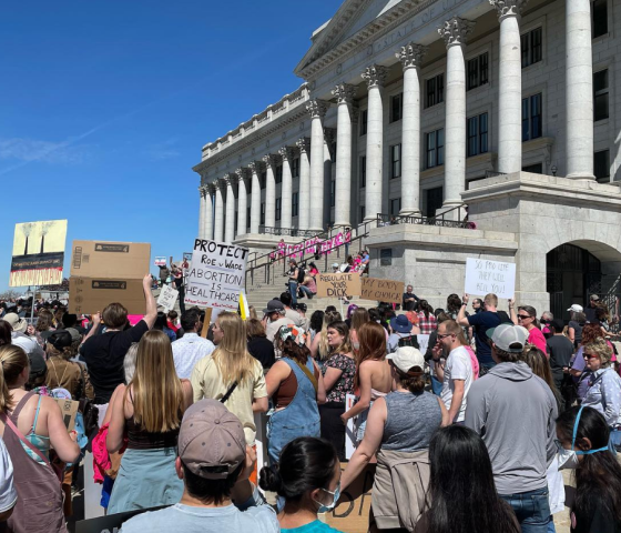Abortion rally at The Utah State Capitol Building.