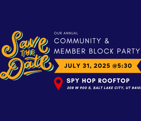 save the date for aclu of utah's community and member block party on July 31, 2025 in Utah.
